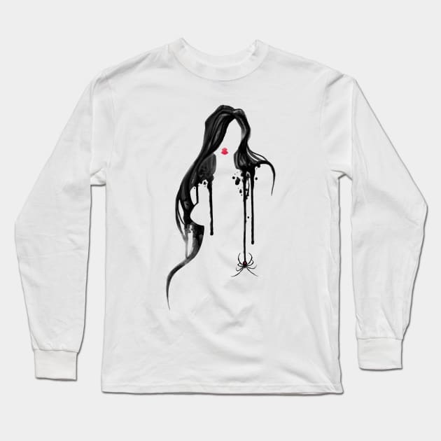 Spider's Kiss Long Sleeve T-Shirt by Waynem